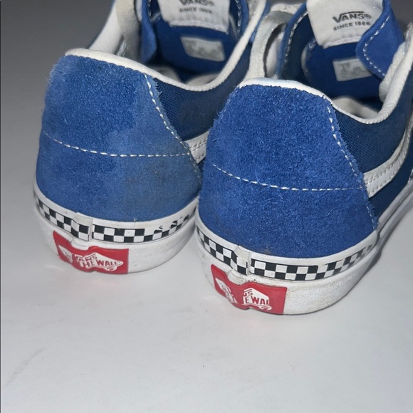 Vans Kids Royal Blue and White Sneakers - Picture 3 of 10